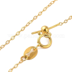 925 Sterling Silver Cable Chain Adjustable Slider Necklaces for Women&nbsp;NJEW-U030-01G-01