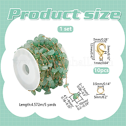 DIY Natural Green Aventurine Jewelry Set Making Kit&nbsp;DIY-WR0004-16A
