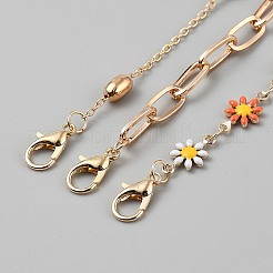 Flower Alloy Enamel Link Baseball Cap Chain&nbsp;AJEW-WH0661-91