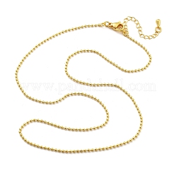 Brass Faceted Ball Chains Necklaces for Women&nbsp;NJEW-D302-21G