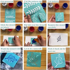 2Pcs Self-Adhesive Silk Screen Printing Stencil&nbsp;DIY-OC0008-013