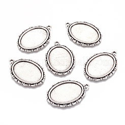 Metal Alloy Pendant Cabochon Settings&nbsp;PALLOY-A15605-AS-NF