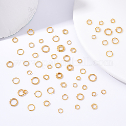 400Pcs 10 Size 304 Stainless Steel Open Jump Rings&nbsp;STAS-BC0001-10G