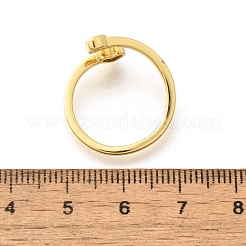Brass Cuff Rings for Women&nbsp;RJEW-U044-O