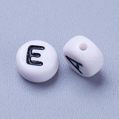 Acrylic Horizontal Hole Letter Beads&nbsp;OACR-E001-19