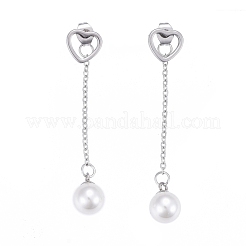 304 Stainless Steel Chain Tassel Earrings&nbsp;EJEW-I248-17