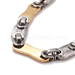 PVD Vacuum Plating 304 Stainless Steel Bar Link Chains Necklace&nbsp;STAS-E160-19GP