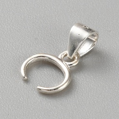 925 Sterling Silver Ice Pick Pinch Bails&nbsp;STER-WH0061-40A-S