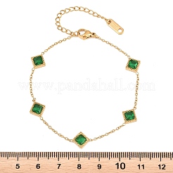 304 Stainless Steel Rhinestone Link Bracelets&nbsp;BJEW-B171-11G-01