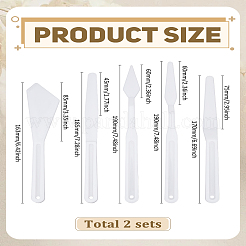 10Pcs PP Plastic Palette Scraper Set&nbsp;AJEW-LP0007-67