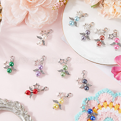 24Pcs Angel Acylic Imitation Pearl Pendant Decoration&nbsp;HJEW-SC0002-01