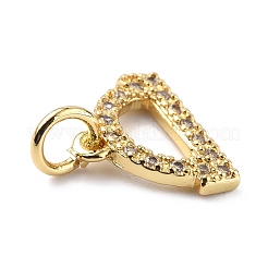 Brass Micro Pave Cubic Zirconia Charms&nbsp;ZIRC-F131-16G-09