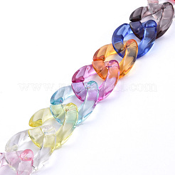 Handmade Transparent Acrylic Twisted Chains&nbsp;AJEW-JB00648
