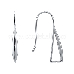 Anti-Tarnish Rhodium Plated 925 Sterling Silver Earring Hooks&nbsp;STER-F033-41P