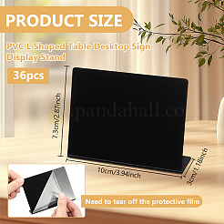 PVC L Shaped Table Desktop Sign Display Stand&nbsp;AJEW-WH0696-524