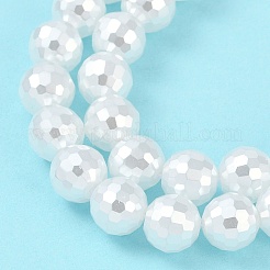 Electroplated Glass Pearl Beads Strands&nbsp;BSHE-C007-A01-02-1