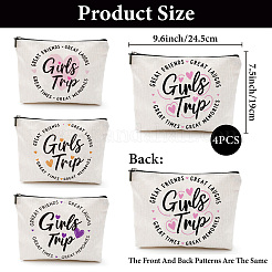 4Pcs Printed Polyester Cosmetic Pouches&nbsp;AJEW-WH20158-005
