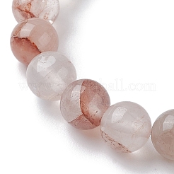 Natural Ferruginous Quartz Round Beaded Stretch Bracelets&nbsp;BJEW-JB10089-02