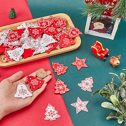 80Pcs 8 Styles Christmas Theme Wood Pendants&nbsp;WOOD-SC0001-81