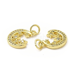 Brass Micro Pave Cubic Zirconia Charms&nbsp;KK-E068-VB111
