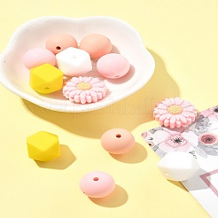 5 Styles Food Grade Eco-Friendly Silicone Beads&nbsp;SIL-FS0001-23