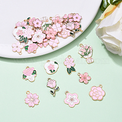 30Pcs 15 Styles Alloy Enamel Pendants&nbsp;ENAM-YW0005-75