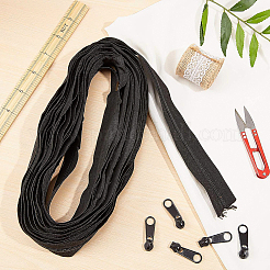 Nylon Closed-end Zipper and Zinc Alloy Zipper Sliders Zipper Head&nbsp;DIY-BC0011-64