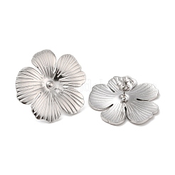 Non-Tarnish Flower 304 Stainless Steel Stud Earrings for Women&nbsp;EJEW-L272-031P-03