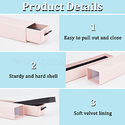 Rectangle Paper Necklace Storage Gift Drawer Case&nbsp;CON-WH0095-128A