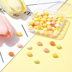 70Pcs Rubberized Style Acrylic Beads&nbsp;MACR-FS0001-71D