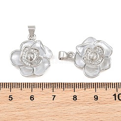 Brass Micro Clear Cubic Zirconia Peg Bails Pin Pendants&nbsp;KK-CBA6A75-52D-P