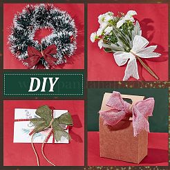 28Pcs 7 Colors Burlap Bowknot Ornament Accessories&nbsp;HJEW-AR00010