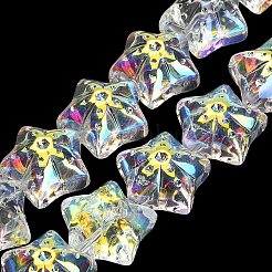 Electroplate Baking Paint Glass Beads Strands&nbsp;X1-EGLA-K061-12A-AB01