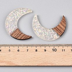 Epoxy Resin & Walnut Wood Pendants&nbsp;RESI-T057-14C