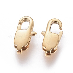 Ion Plating(IP) 304 Stainless Steel Lobster Claw Clasps&nbsp;STAS-G201-06B-G