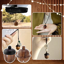 8Pcs 2 Styles Natural Wood Locket Pendants&nbsp;WOOD-GA0001-72