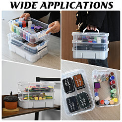 3 Layers Plastic Handled Organizers Boxes&nbsp;CON-WH0095-212A