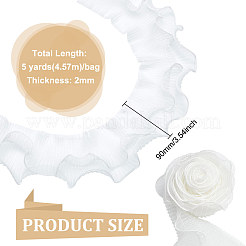 5 Yards 2-Layer Polyester Pleated Ribbon&nbsp;OCOR-FG0002-05B