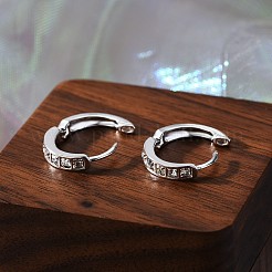 Alloy Crystal Rhinestone Hoop Earrings&nbsp;FS-WGDB9A7-01