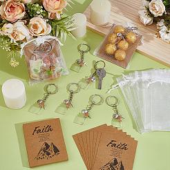 90Pcs Glass Wishing Bottle & Alloy Keychains&nbsp;KEYC-PH01603-02