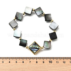 Abalone Shell Beads Stretch Bracelets&nbsp;BJEW-D315-03G