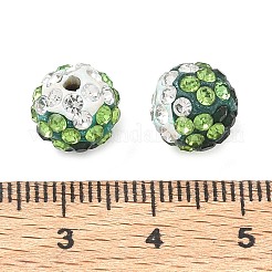 Handmade Polymer Clay Rhinestone Beads&nbsp;RB-CBAFAF8-01I