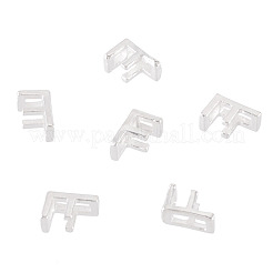 6Pcs 925 Sterling Silver Hollow Initial Beads&nbsp;STER-TA0001-53F