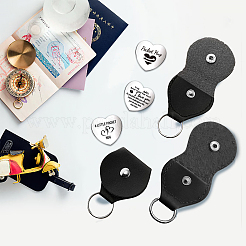 1 Set Friendship Theme Heart Double-Sided Engraved Stainless Steel Commemorative Decision Maker Coin&nbsp;AJEW-GL0001-60-002