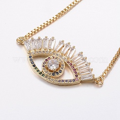 Adjustable Brass Micro Pave Cubic Zirconia Bolo Bracelets&nbsp;BJEW-F302-04G