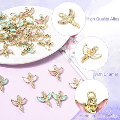 15Pcs 3 Colors Alloy Enamel Pendants&nbsp;ENAM-YW0004-78A