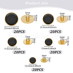 100Pcs 5 Style Plastic Shank Buttons&nbsp;BUTT-OC0001-51A