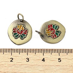 Tibetan Style Rack Plating Brass Enamel Pendant&nbsp;KK-Q805-31AB