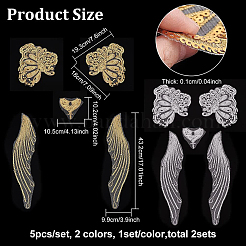 2 Sets 2 Colors Lace Embroidery Costume Accessories&nbsp;DIY-BC0009-38