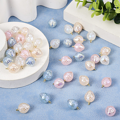40Pcs 4 Colors Imitation Gemstone Acrylic Pendants&nbsp;SACR-TA0001-22